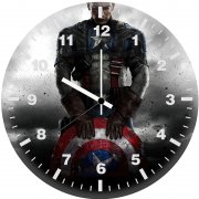 captain america steve rogers py wall clock