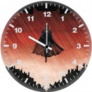 batman logo vs superman wp wall clock