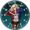 harley quinn side by side qz wall clock