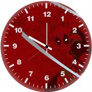 deadpool minimalist background 2x wall clock