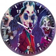 joker weird face art sn wall clock