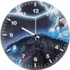 captain america on godzilla iz wall clock