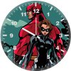 superhero couple against minions jw wall clock