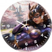 batgirl resting in the park wo wall clock