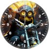 minion as ghost rider mz wall clock