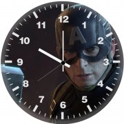 captain america mjolnir artwork 4q wall clock