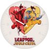 deadpool and wolverine minimalism p6 wall clock