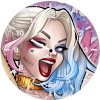 harley quinn fan art de wall clock