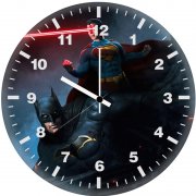 batman and superman from outcast to hero m6 wall clock