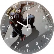 spiderman catching thieves tw wall clock