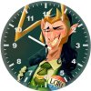 loki god of mischief cartoon art x7 wall clock