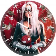 black cat charm fr wall clock