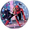 spiderman getting off work 4v wall clock