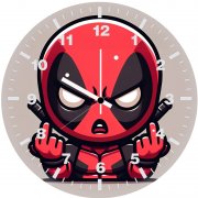 angry deadpool 05 wall clock