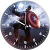 captain america shield with hammer v9 wall clock