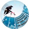 black panther jumping from the building tm wall clock