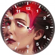 scarlet witch fanart ew wall clock