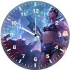 cyber city bike and girl eg wall clock