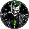 joker green grin 5o wall clock