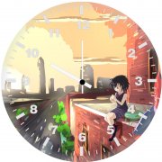 anime girl spider vz wall clock