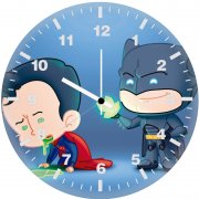 batman and superman fat heads zz wall clock