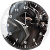 black panther closeup 2c wall clock