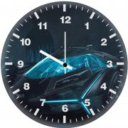 batman batmobile neon 3x wall clock
