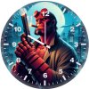 hellboy hero sm wall clock
