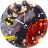 batman vs hellboy 4v wall clock