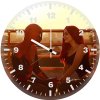 spiderman and girl friend on date 9m wall clock