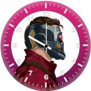 star lord illustration un wall clock