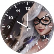 black cat art gm wall clock