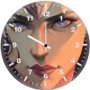 wonder woman face portrait ey wall clock