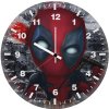chibi deadpool artwork 9v wall clock
