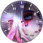 harley quinn digital illustration b6 wall clock