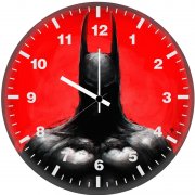 batman dark red bb wall clock
