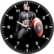 captain america ready 0e wall clock