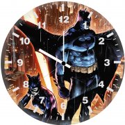batman and catwoman together b9 wall clock