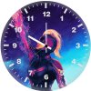 captain marvel colorful artwork qe wall clock