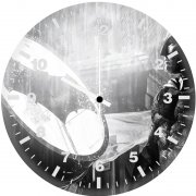 batman ben affleck alongside bat signal 8a wall clock