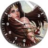 wonder woman comic girl ox wall clock