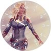 captain marvel new digital art qn wall clock