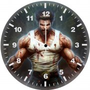 art wolverine 4c wall clock