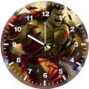 hulk breaking the iron hulkbuster zz wall clock