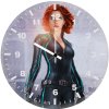 black widow red hair 96 wall clock