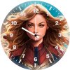 captain marvel art dn wall clock