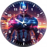 captain america charged and ready 2x wall clock
