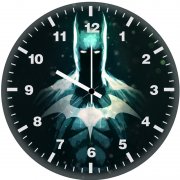batman dc comics minimalism artwork im wall clock