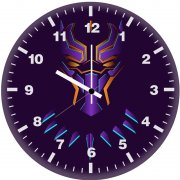 4kblack panther art 96 wall clock