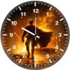 the batman walking through flames z4 wall clock